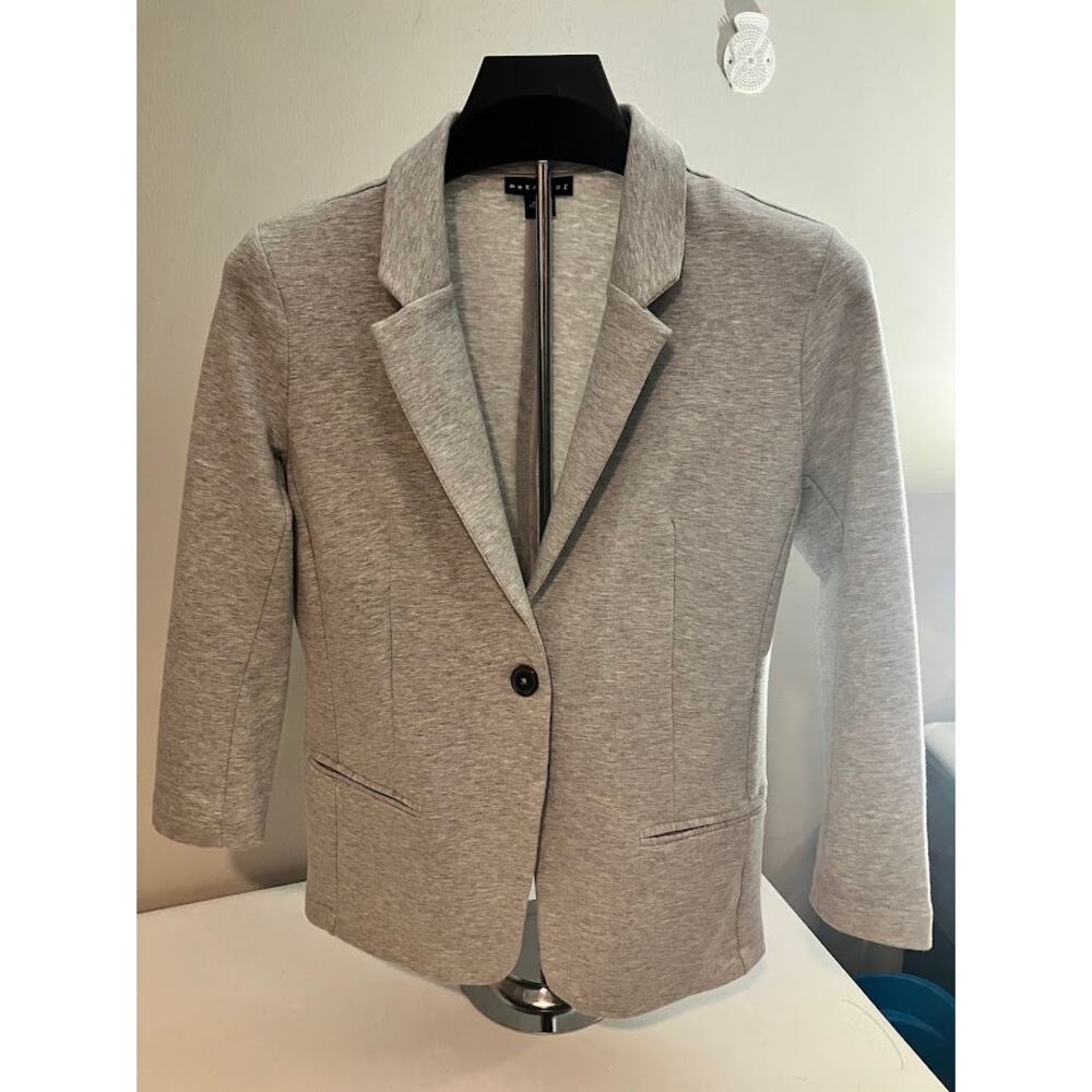 Metaphor Elegant Light Gray Cotton Blazer - Picture 1 of 6